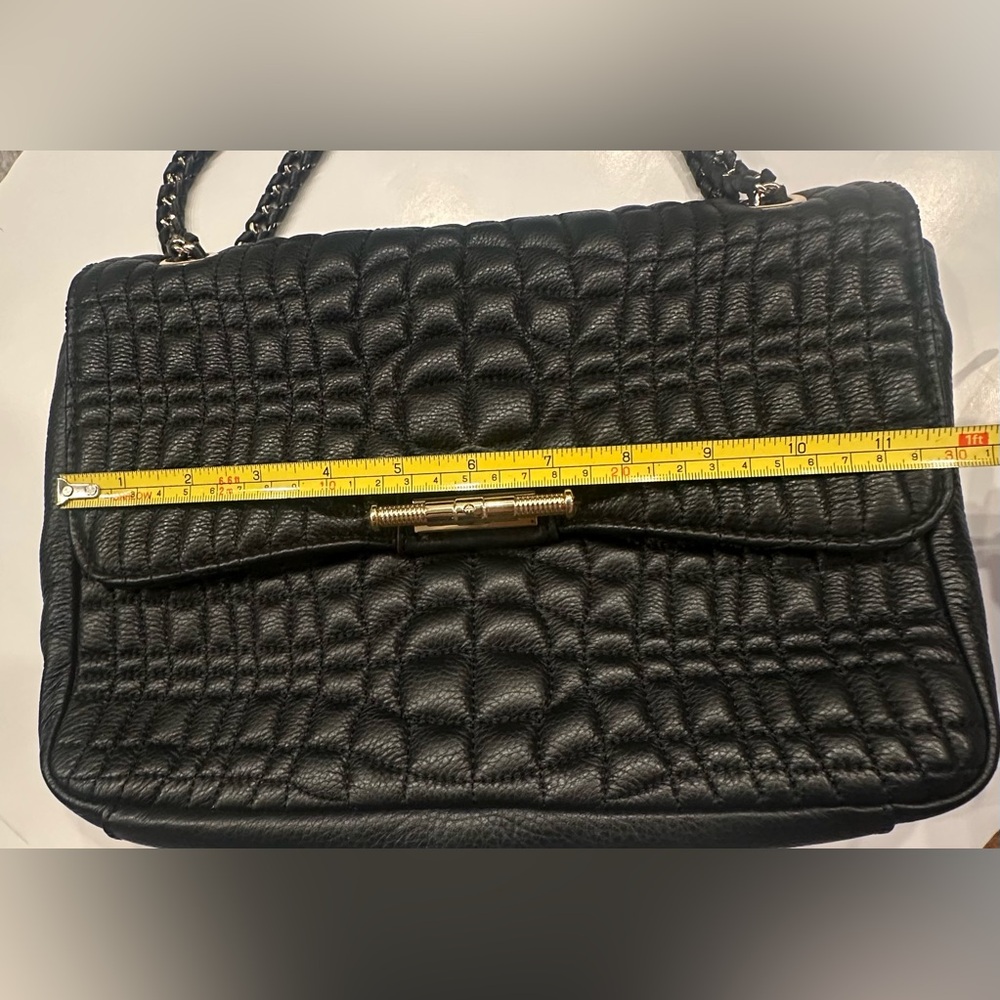 Aimee Kestenberg Black Quilted Leather Shoulder Bag w/ Gold Chain – Like New - Picture 14 of 15